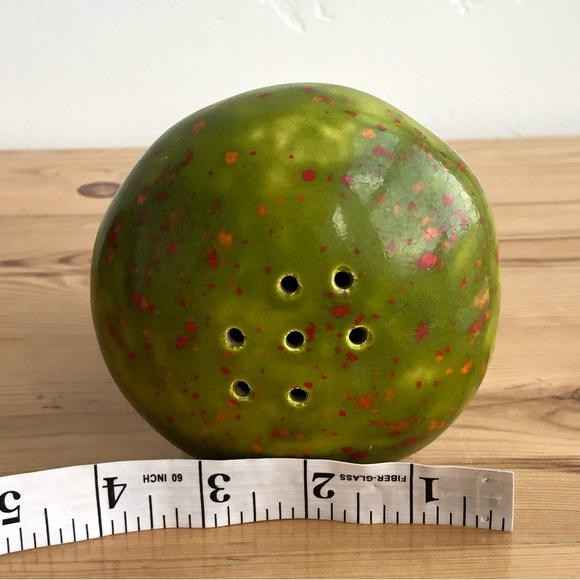 Vintage 70s speckled ceramic large mushroom shaker - Picture 11 of 13